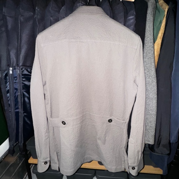 Suit Supply Grey William Shirt Jacket Seer Sucker 38R - Picture 3 of 6